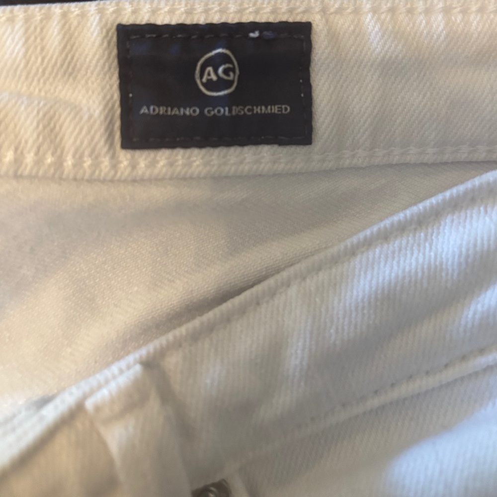 AG Adriano Goldschmied The Stilt Roll-Up Cigarette Jeans White Size 24 - Picture 6 of 7
